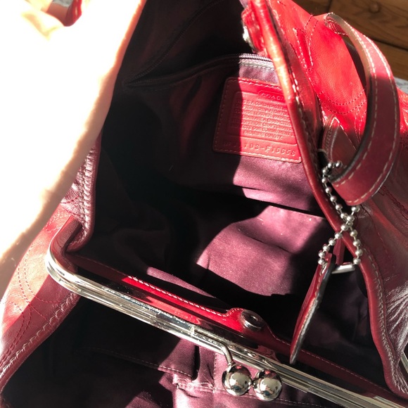 COACH Signature Patent Leather Carryall+Wallet - Picture 10 of 15